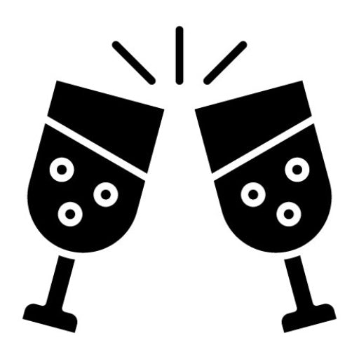 Cheers Glyph Icon