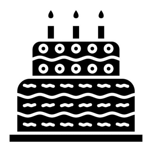Cake Glyph Icon | New Year