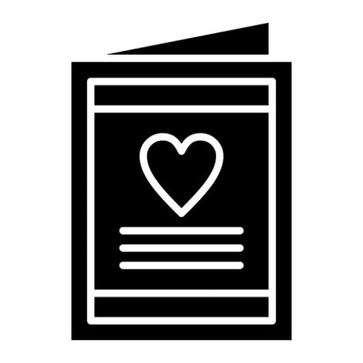Greeting Card Glyph Icon