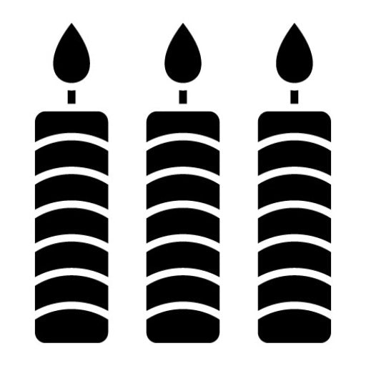 Candles Glyph Icon | New Year