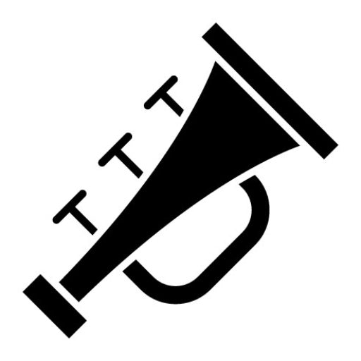 Trumpet Glyph Icon | New Year