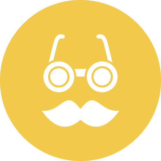 Fun Glasses Glyph Circle Icon