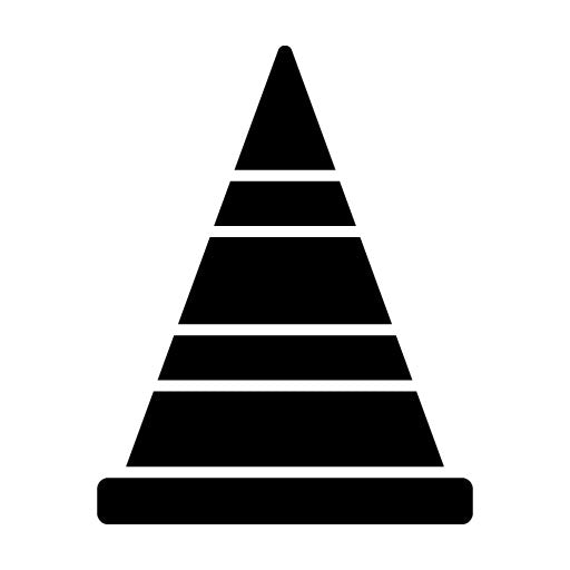 Traffic Cone Glyph Icon