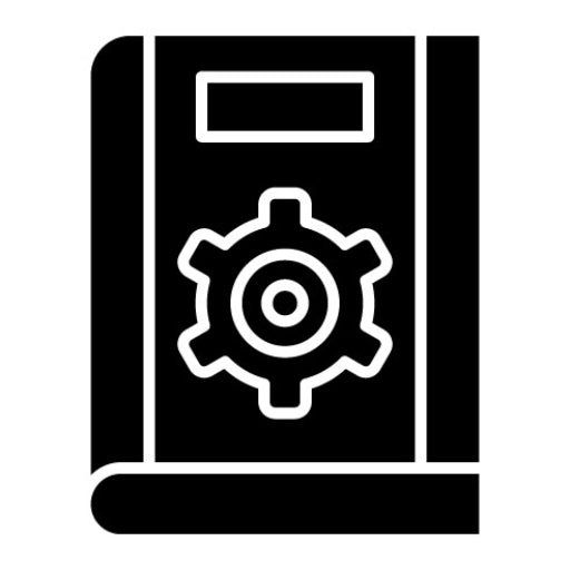 Book Settings Glyph Icon