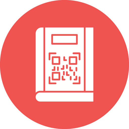 QR Code Glyph Circle Icon