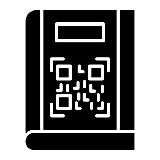 QR Code Glyph Icon | Library