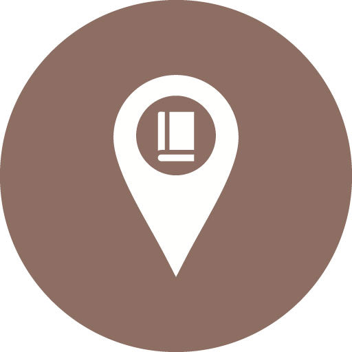 Library Location Glyph Circle Icon