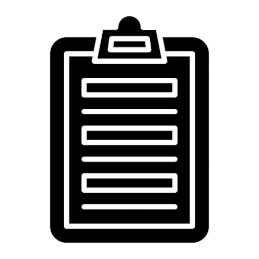 Clipboard Glyph Icon | Library