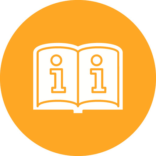 Book Information Glyph Circle Icon