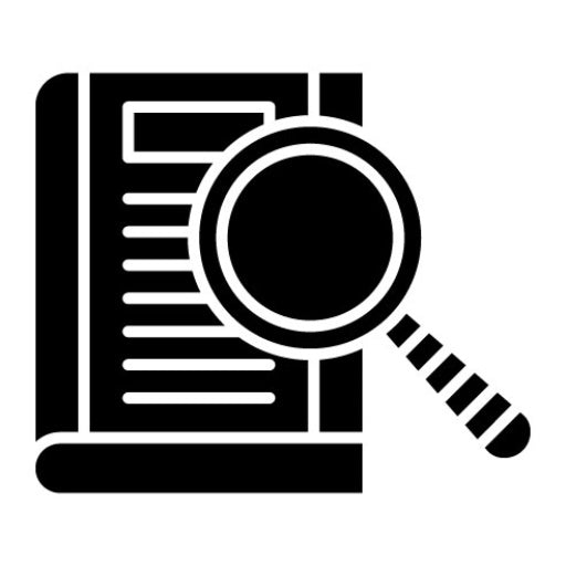 Search Books Glyph Icon