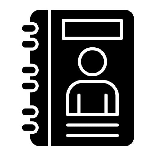 Diary Glyph Icon