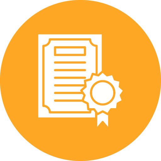 Certificate Glyph Circle Icon