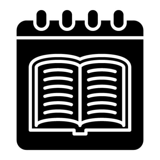 Library Calendar Glyph Icon