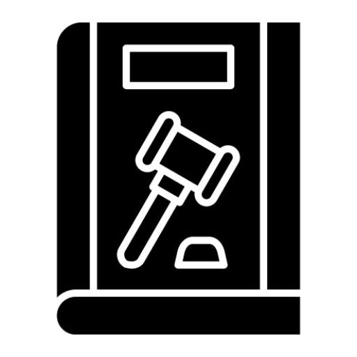 Law Book Glyph Icon | Library