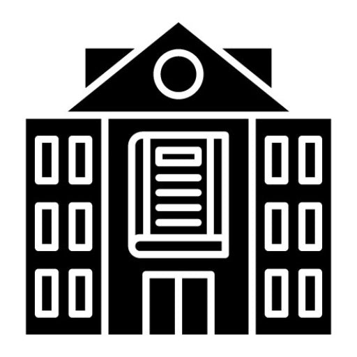 Library Building Glyph Icon