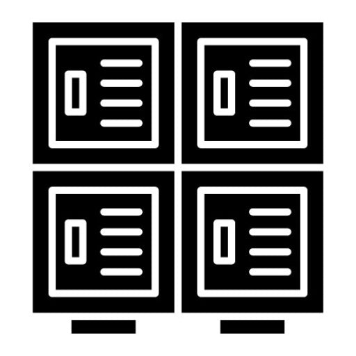 Library Locker Glyph Icon