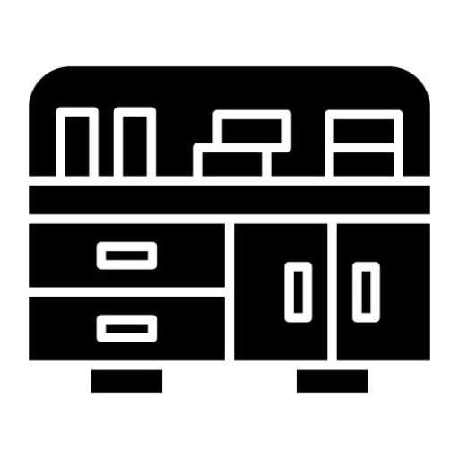 Library Cabinet Glyph Icon