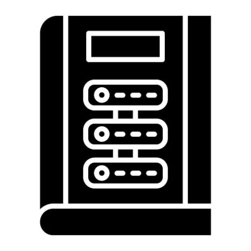 Library Database Glyph Icon