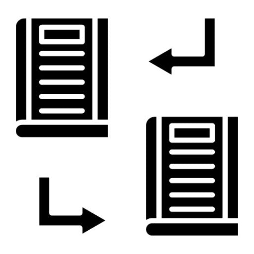 Book Exchange Glyph Icon