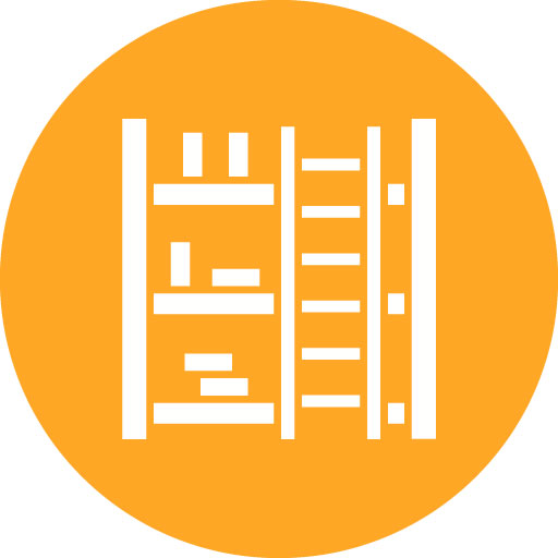 Library Ladder Glyph Circle Icon