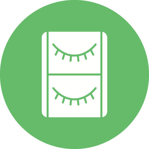 Eyelash Glyph Circle Icon