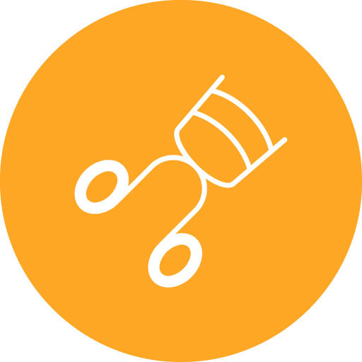 Eyelash Curler Glyph Circle Icon