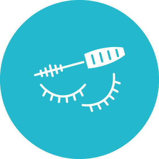 Eyelash Mascara Glyph Circle Icon