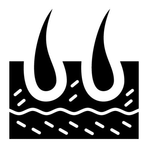 Skin Hair Glyph Icon