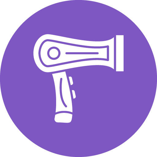 Hair Dryer Glyph Circle Icon