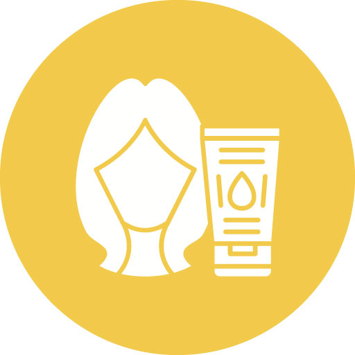 Hair Mask Glyph Circle Icon