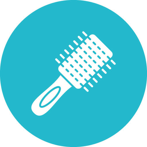 Hair Brush Glyph Circle Icon