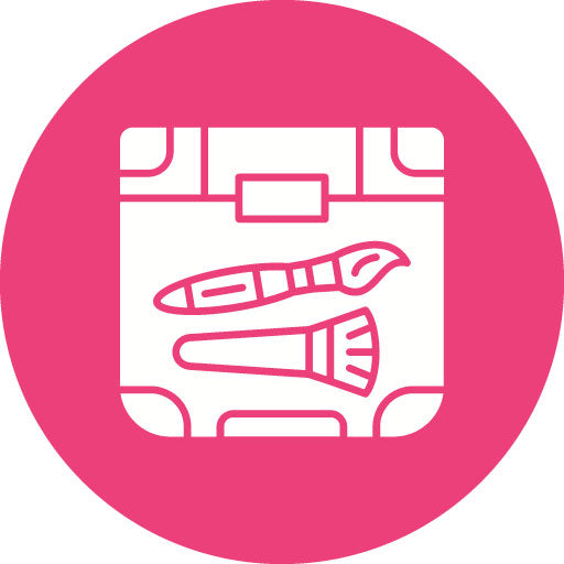 Makeup Container Glyph Circle Icon