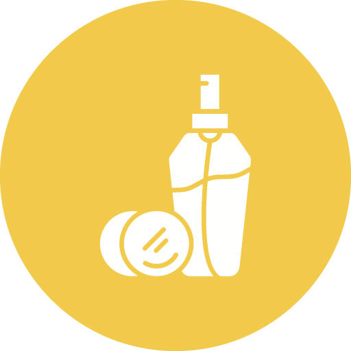 Makeup Remover Glyph Circle Icon