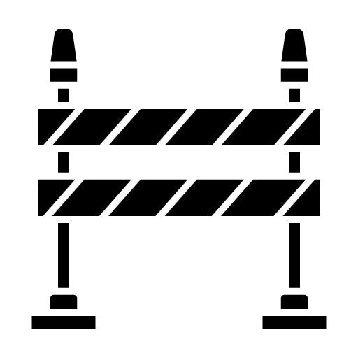 Road Barrier Glyph Icon
