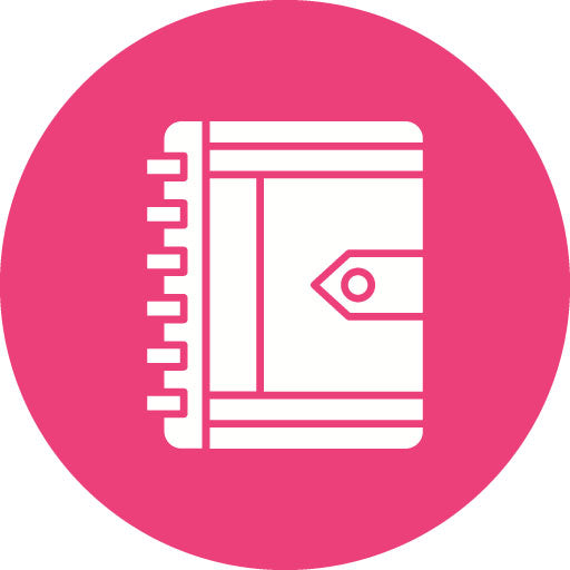 Productivity Diary Glyph Circle Icon