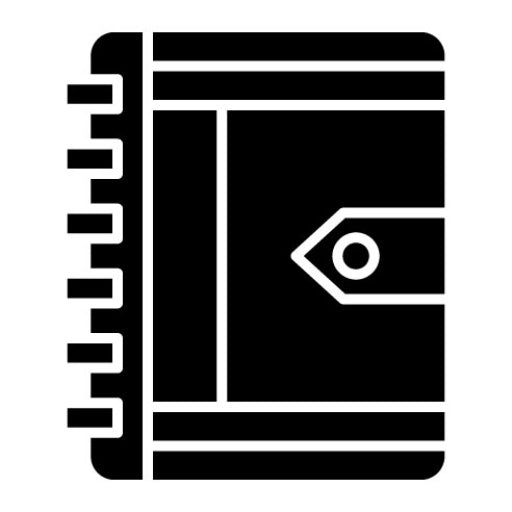 Diary Glyph Icon | Productivity