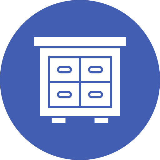 Filing Cabinet Glyph Circle Icon