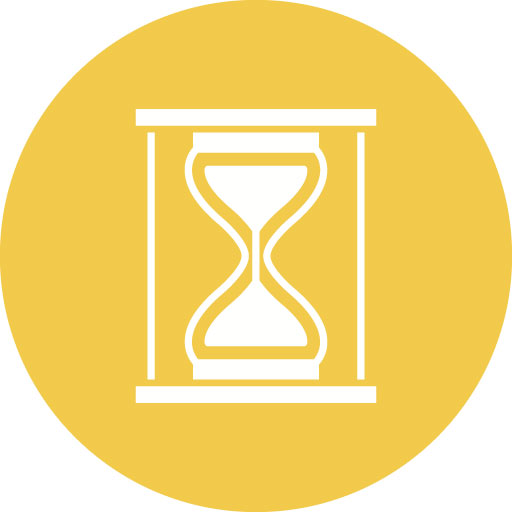 Productivity Hourglass Glyph Circle Icon