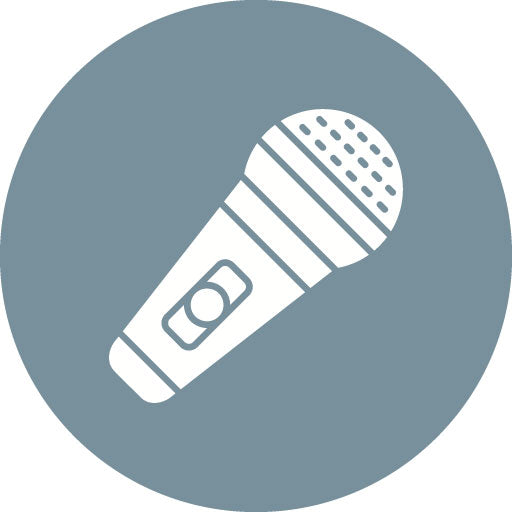 Microphone Glyph Circle Icon