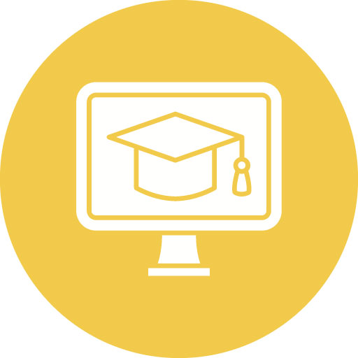 Online Course Glyph Circle Icon