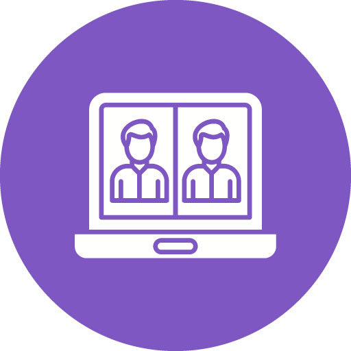 Online Meeting Glyph Circle Icon