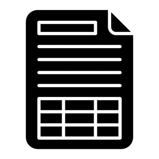 Spreadsheet Glyph Icon