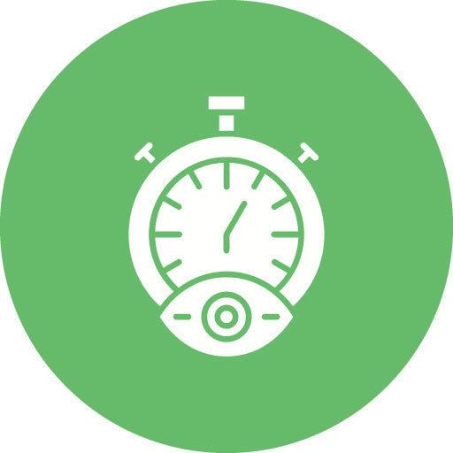 Time Tracking Glyph Circle Icon