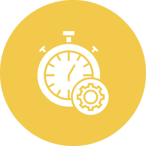 Time Management Glyph Circle Icon