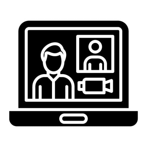 Video Conference Glyph Icon | Productivity
