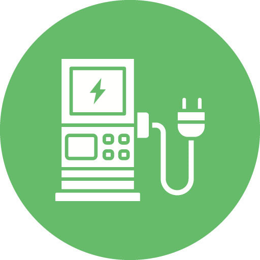 Charging Station Glyph Circle Icon