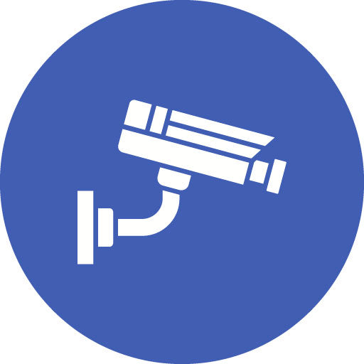 CCTV Camera Glyph Circle Icon