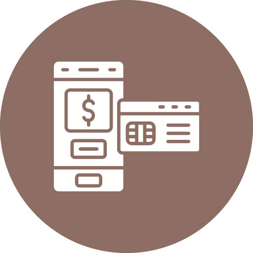 Cashless Payment Glyph Circle Icon