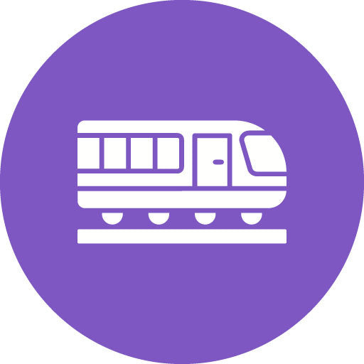 Train Glyph Circle Icon