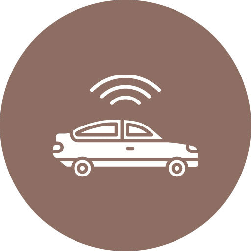 Smart Car Glyph Circle Icon